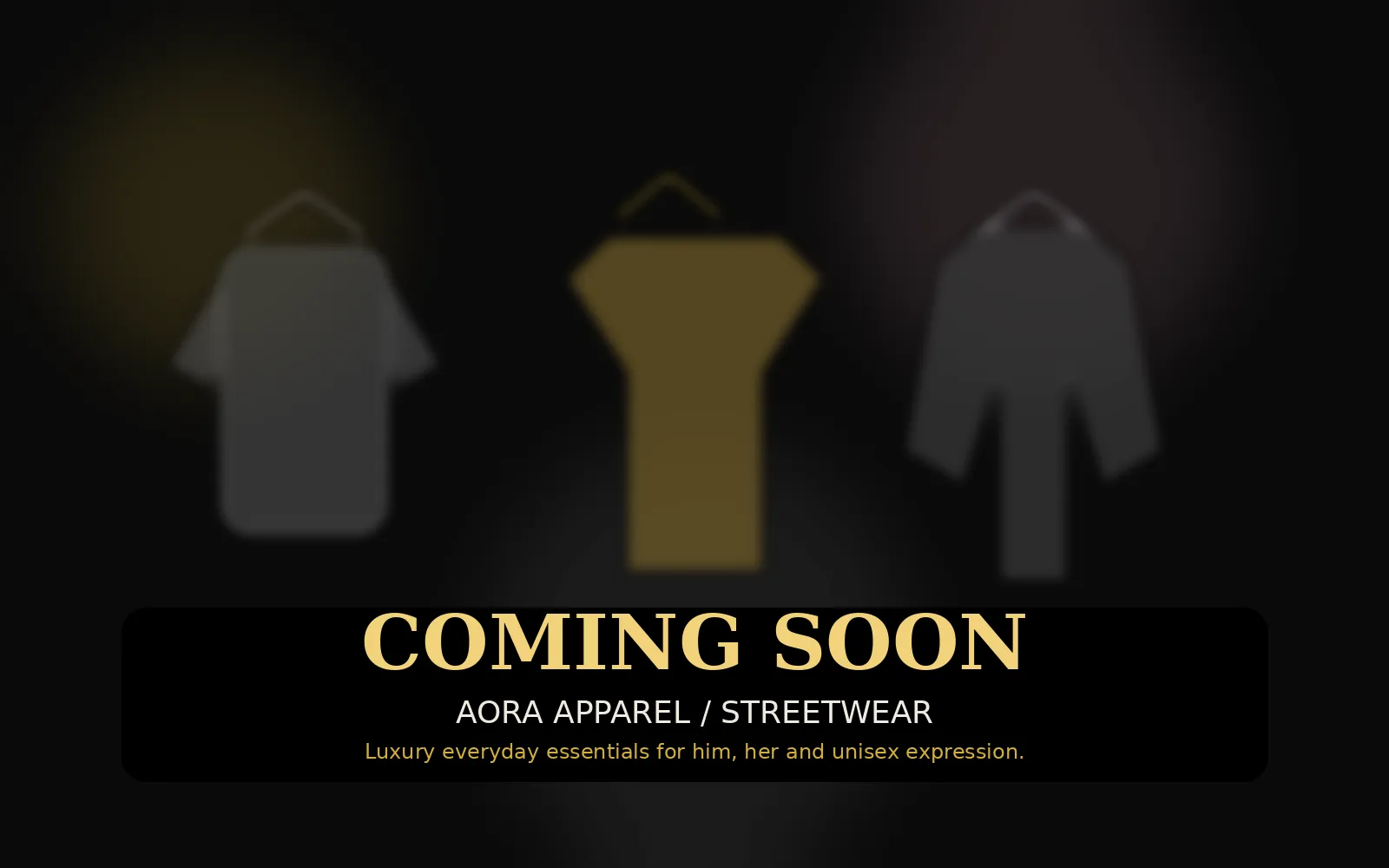 AORA Apparel & Streetwear coming soon
